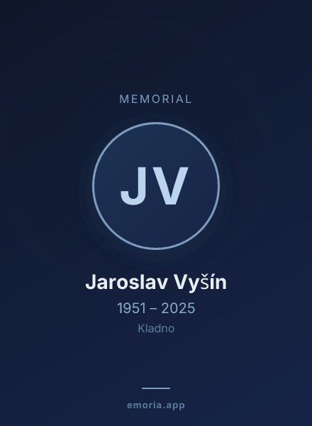Memorial portrait of Jaroslav Vyšín