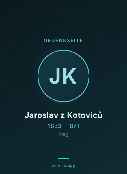 Gedenkportrait von Jaroslav z Kotoviců