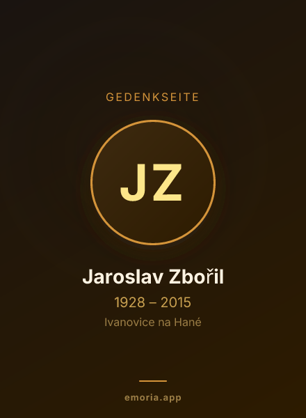 Gedenkportrait von Jaroslav Zbořil