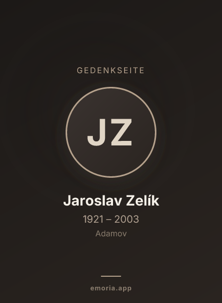 Gedenkportrait von Jaroslav Zelík