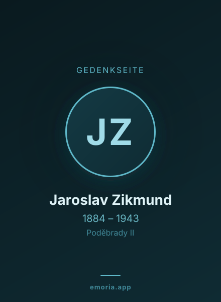 Gedenkportrait von Jaroslav Zikmund