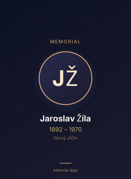 Memorial portrait of Jaroslav Žíla