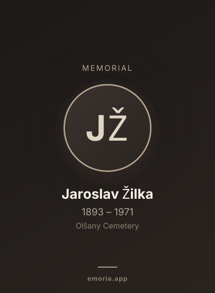 Memorial portrait of Jaroslav Žilka