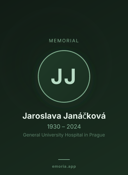 Memorial portrait of Jaroslava Janáčková