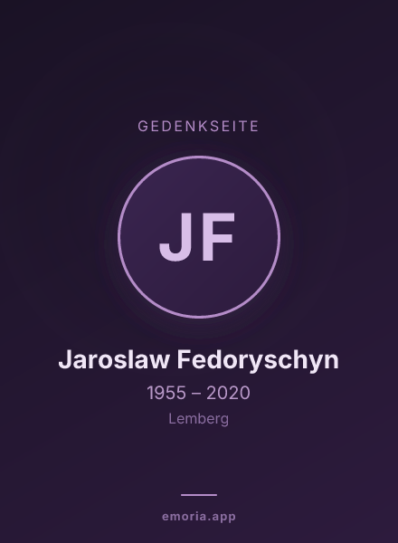 Gedenkportrait von Jaroslaw Fedoryschyn
