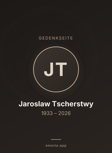 Gedenkportrait von Jaroslaw Tscherstwy