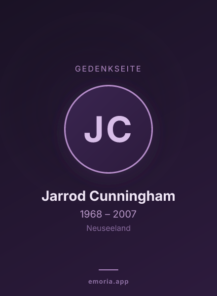 Gedenkportrait von Jarrod Cunningham