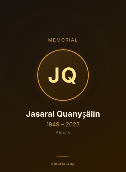 Memorial portrait of Jasaral Quanyşälin