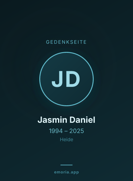 Gedenkportrait von Jasmin Daniel