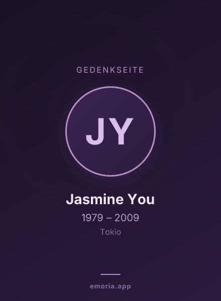 Gedenkportrait von Jasmine You