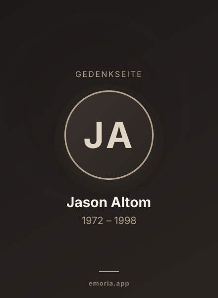 Gedenkportrait von Jason Altom