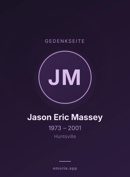 Gedenkportrait von Jason Eric Massey