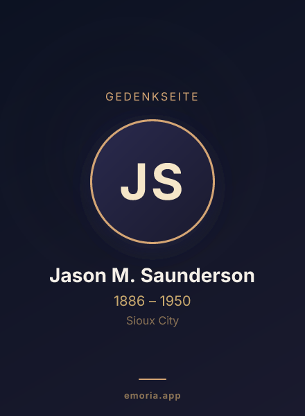 Gedenkportrait von Jason M. Saunderson