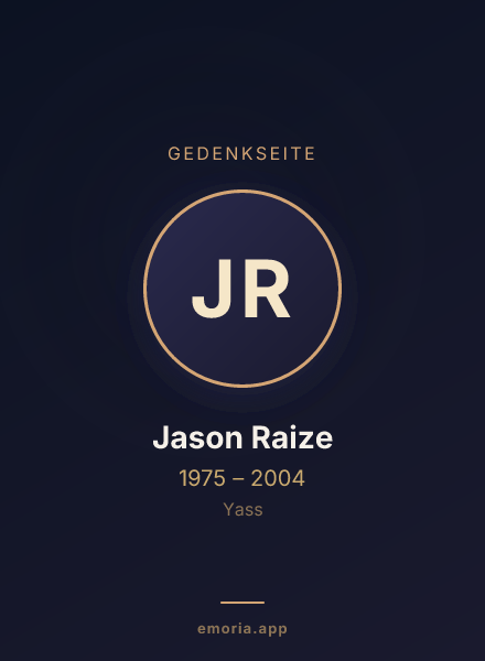 Gedenkportrait von Jason Raize