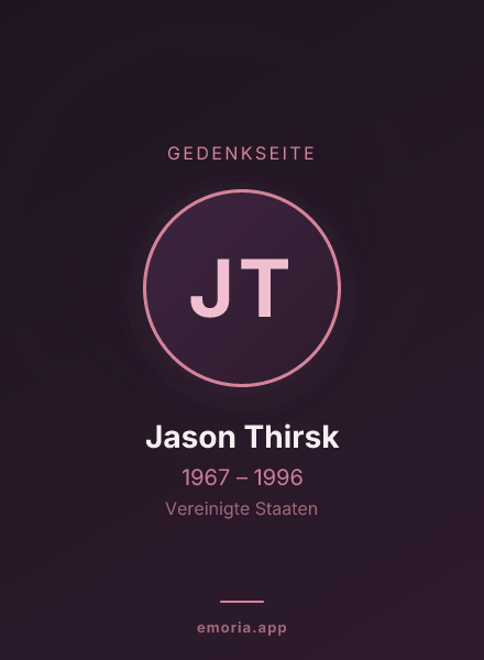 Gedenkportrait von Jason Thirsk
