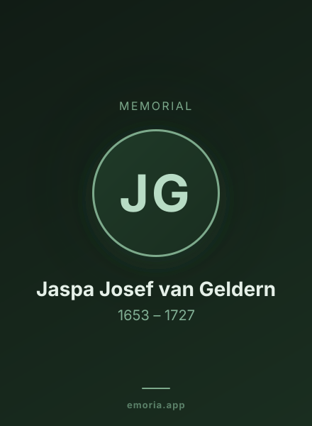 Memorial portrait of Jaspa Josef van Geldern