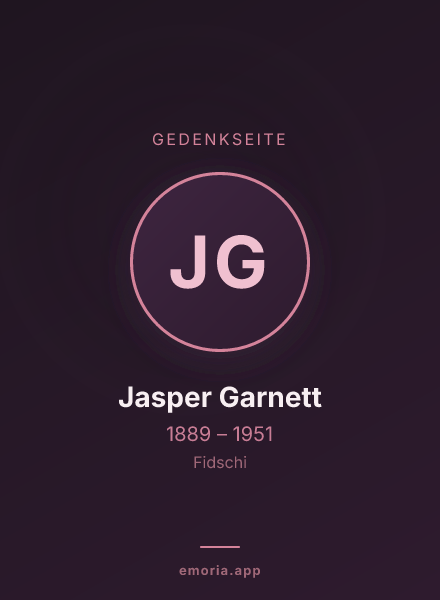 Gedenkportrait von Jasper Garnett