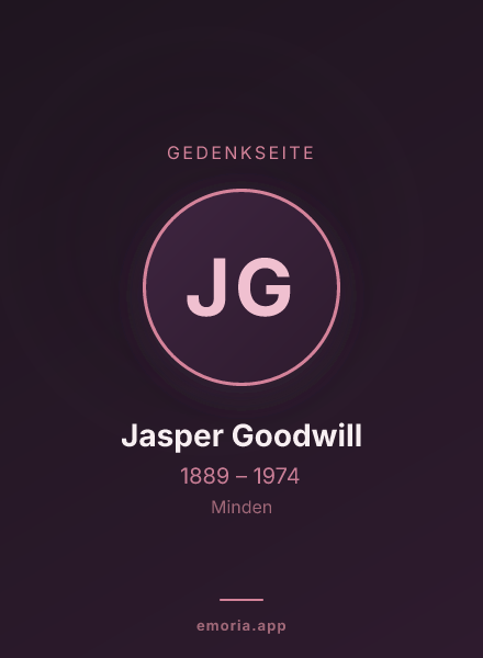 Gedenkportrait von Jasper Goodwill