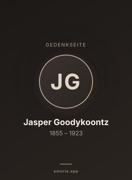 Gedenkportrait von Jasper Goodykoontz