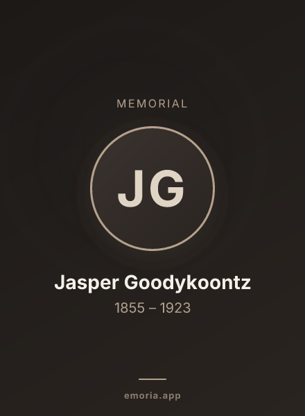 Memorial portrait of Jasper Goodykoontz