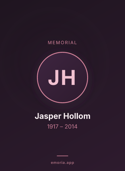 Memorial portrait of Jasper Hollom