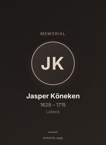Memorial portrait of Jasper Köneken