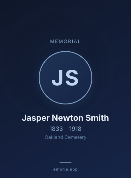 Memorial portrait of Jasper Newton Smith