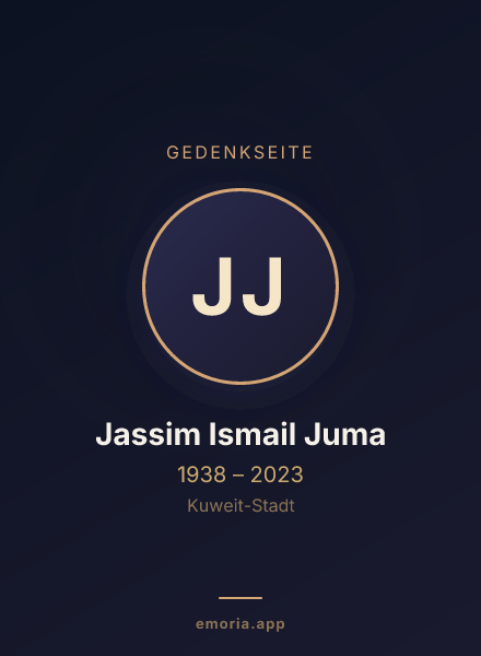 Gedenkportrait von Jassim Ismail Juma