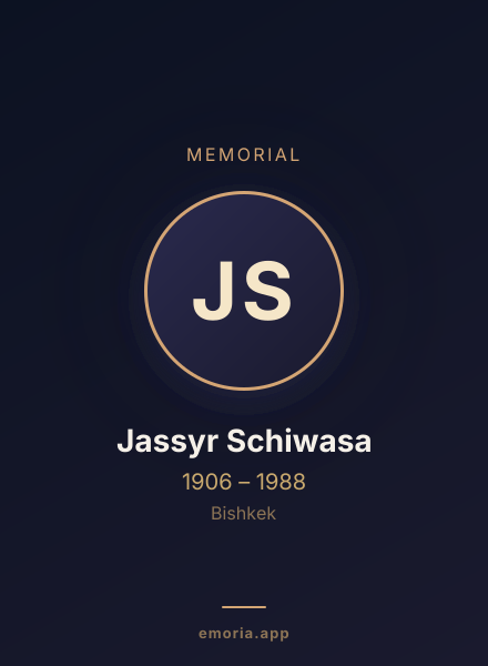 Memorial portrait of Jassyr Schiwasa