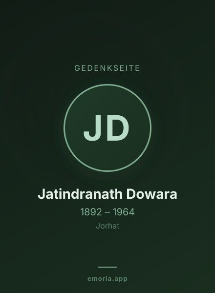 Gedenkportrait von Jatindranath Dowara