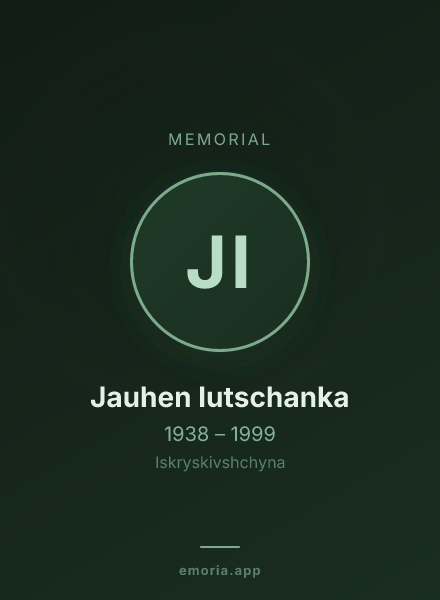 Memorial portrait of Jauhen Iutschanka