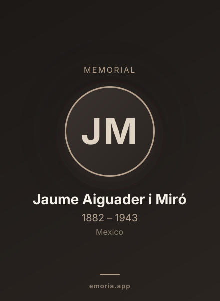 Memorial portrait of Jaume Aiguader i Miró