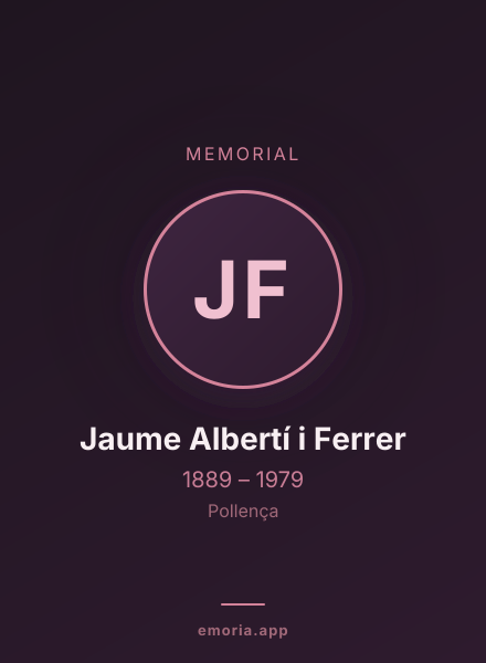 Memorial portrait of Jaume Albertí i Ferrer