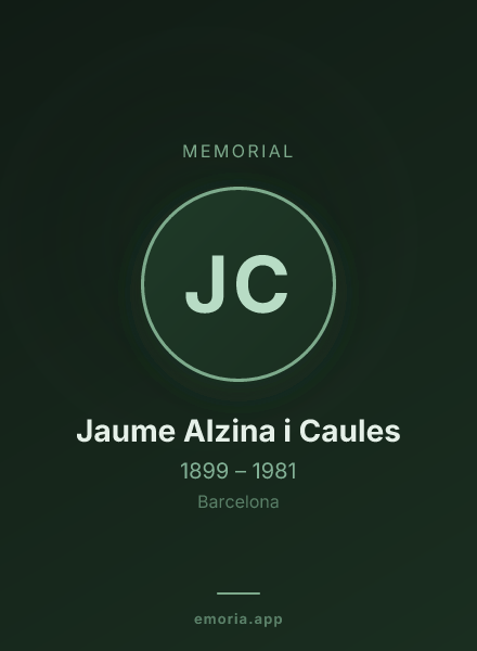 Memorial portrait of Jaume Alzina i Caules