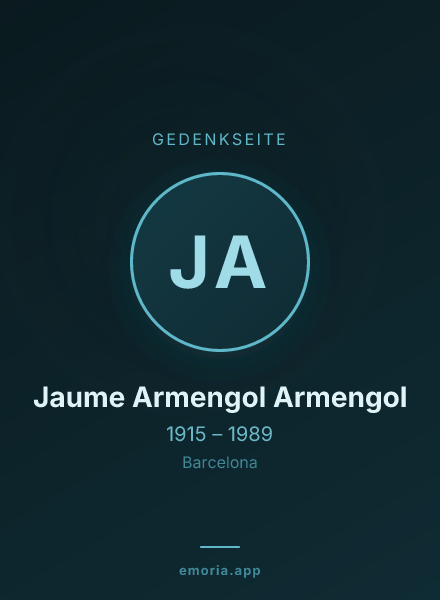 Gedenkportrait von Jaume Armengol Armengol