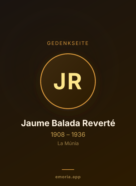 Gedenkportrait von Jaume Balada Reverté