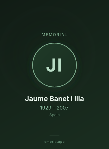 Memorial portrait of Jaume Banet i Illa