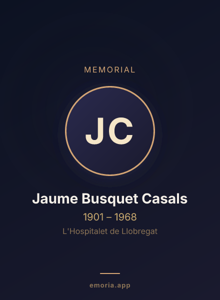 Memorial portrait of Jaume Busquet Casals