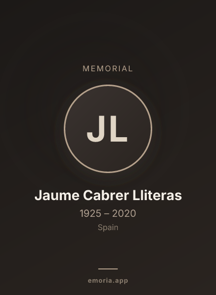 Memorial portrait of Jaume Cabrer Lliteras