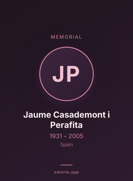 Memorial portrait of Jaume Casademont i Perafita