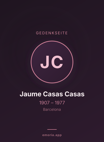 Gedenkportrait von Jaume Casas Casas