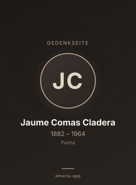 Gedenkportrait von Jaume Comas Cladera