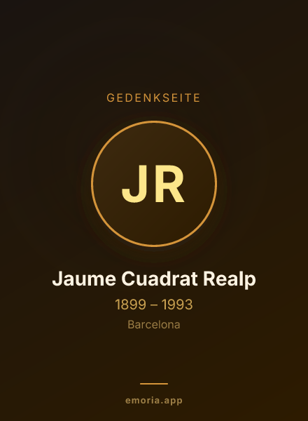 Gedenkportrait von Jaume Cuadrat Realp