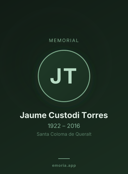 Memorial portrait of Jaume Custodi Torres