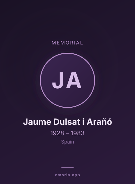 Memorial portrait of Jaume Dulsat i Arañó