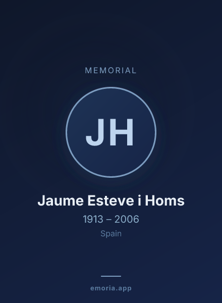 Memorial portrait of Jaume Esteve i Homs