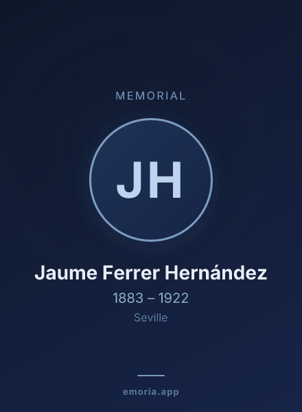Memorial portrait of Jaume Ferrer Hernández
