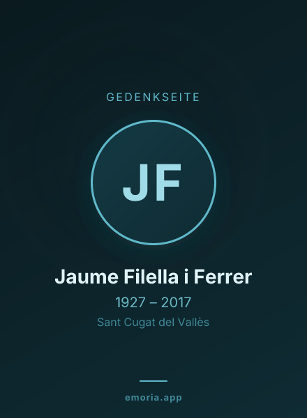 Gedenkportrait von Jaume Filella i Ferrer