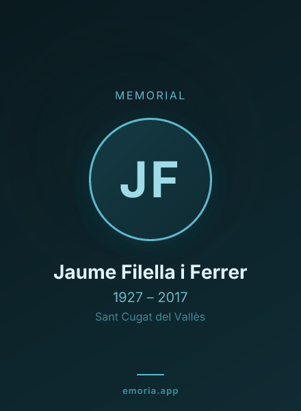 Memorial portrait of Jaume Filella i Ferrer