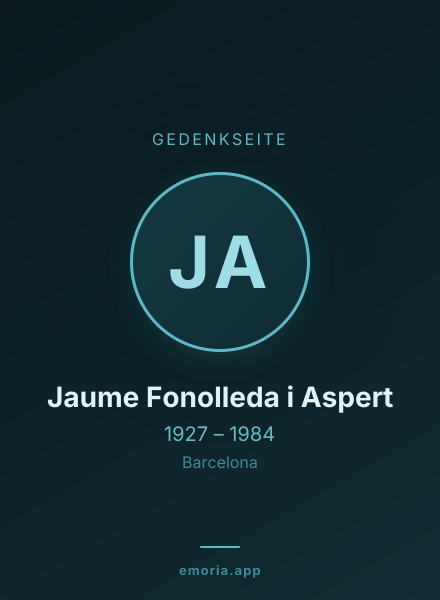 Gedenkportrait von Jaume Fonolleda i Aspert